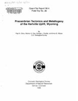 Precambrian tectonics and metallogeny of the Hartville Uplift, Wyoming