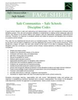 Safe communities--safe schools discipline