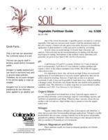 Vegetable fertilizer guide