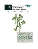 1999-2006 Colorado soybean variety performance trials