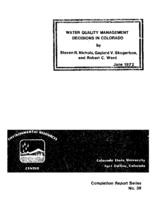 Water quality management decisions in Colorado