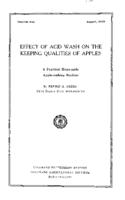 Effect of acid wash on the keeping qualities of apples : a practical home-made apple-washing machine