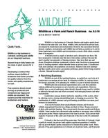Wildlife as a farm and ranch business