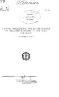 Factors influencing the establishment of irrigated pastures in northern Colorado