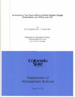 An analysis of two years of Nimbus 6 earth radiation budget observations : July 1975 to June 1977