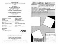 A Production guide : producing bias-sensitive theatrical performances and variety shows : a primer for producers of plays, talent and variety shows, assembly programs, and other similar events