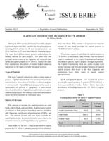 Capital construction funding for FY 2010-11