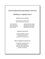 Economic Opportunity Poverty Reduction Task Force 2009 report to Legislative Council