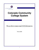 Wage outcomes for CCCS students