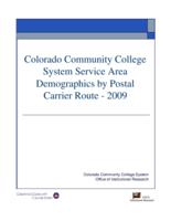 Colorado Community College System service area demographics by postal carrier route, 2009