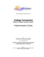 College connection intensive college transition program implementation guide