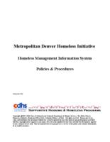 Metropolitan Denver Homeless Initiative homeless management information system policies & procedures