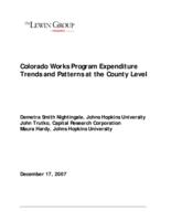 Colorado Works Program expenditure trends and patterns at the county level