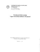 Petroleum hydrocarbon vapor intrusion guidance document