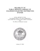 Reliability of Public Service Company of Colorado's electric distribution system