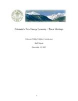 Colorado's new energy economy town meetings