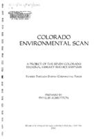 Colorado environmental scan : a project of the seven Colorado regional library service systems
