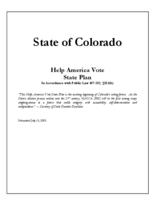 Help America Vote state plan : in accordance with public law 107-252, 253(b)