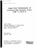 Long-term performance of accelerated rigid pavements, project CXMP 13-0006-07 : final report
