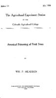 Arsenical poisoning of fruit trees