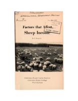 Factors that affect sheep income