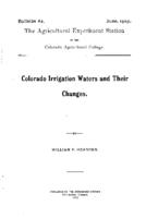 Colorado irrigation waters and their changes