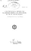 A bacteriological method for determining mineral soil deficiencies by use of the soil plaque