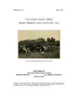 Colorado dairy-herd improvement associations, 1931