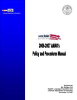 2006-2007 AMAO's policy and procedures manual