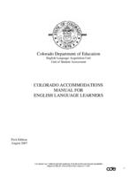 Colorado accommodations manual for English language learners