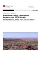Renewable Energy Development Infrastructure, REDI, Project environmental, siting, and land use issues