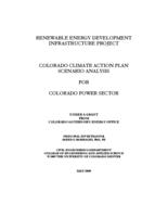 Colorado climate action plan scenario analysis for Colorado power sector