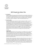 2005 mosquito surveillance plan