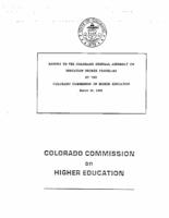 Report to the Colorado General Assembly on education degree programs