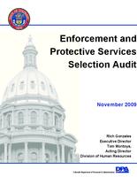 Enforcement and protective services selection audit