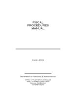 Fiscal procedures manual