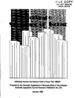 Colorado statistics of income : individual income tax returns filed in fiscal year 1986/87