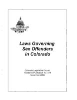 Law governing sex offenders in Colorado