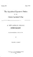 A new alfalfa disease : stem blight