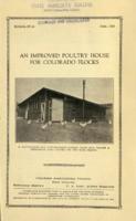 An improved poultry house for Colorado flocks