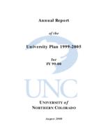 Annual report of the University plan 1999-2005 for FY 99-00
