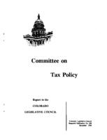 Recommendations for 1994 : report to the Colorado General Assembly