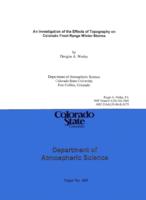 An investigation of the effects of topography on Colorado Front Range winter storms