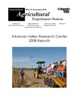 Arkansas Valley Research Center 2008 reports