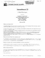 Amendment 23 : a brief overview