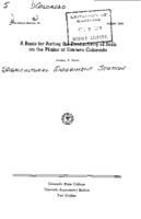 A basis for rating the productivity of soils on the plains of eastern Colorado