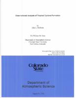 Observational analysis of tropical cyclone formation