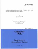 An observational and modelling study of the June 26-27, 1985 pre-storm mesoscale convective system