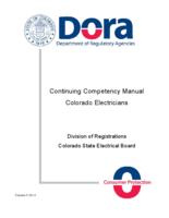 Continuing competency manual Colorado electricians