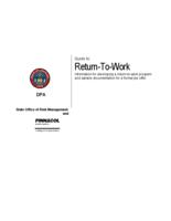 Guide to: Return-to-work : information for developing a return-to-work program and sample documentation for a formal job offer
